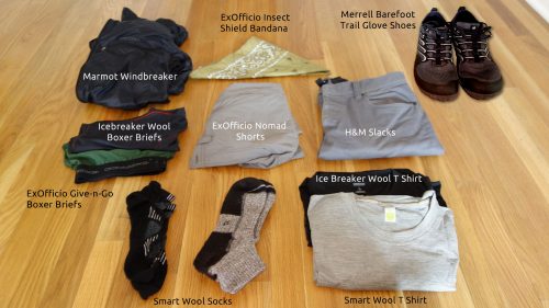 Why check a bag, ever, when I can fit what I need for up to a month in a single rollaboard and second small bag?