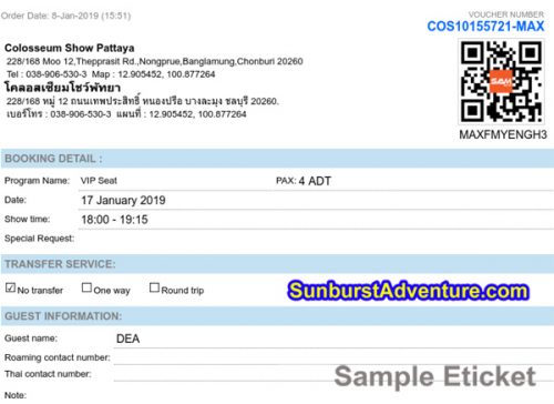 Tiket Colosseum Show Pattaya